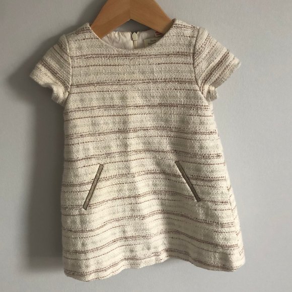 ZARA BABY GIRL DRESS WITH STRIPES 12-18 MONTHS - Picture 1 of 4